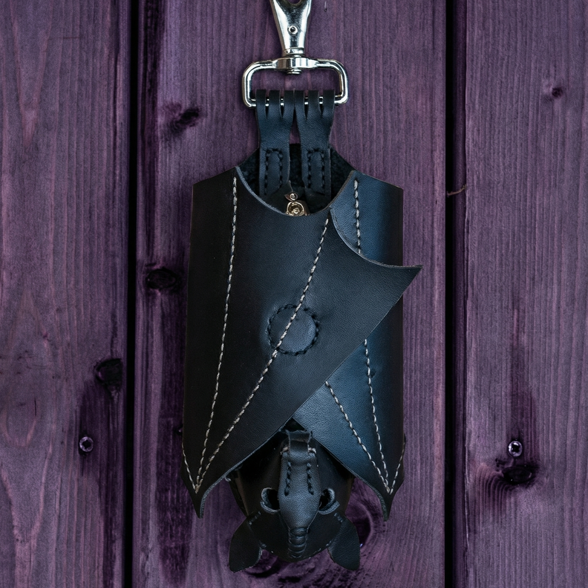 Bat Coin Pouch - Handcrafted Leather