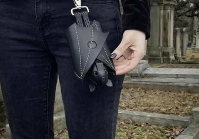 Carrying the Bat Coin Pouch